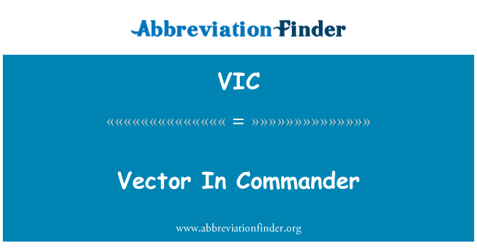 VIC: เวกเตอร์ในผู้บัญชาการ