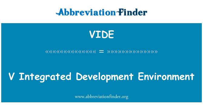 VIDE: Entorn de desenvolupament integrat de V