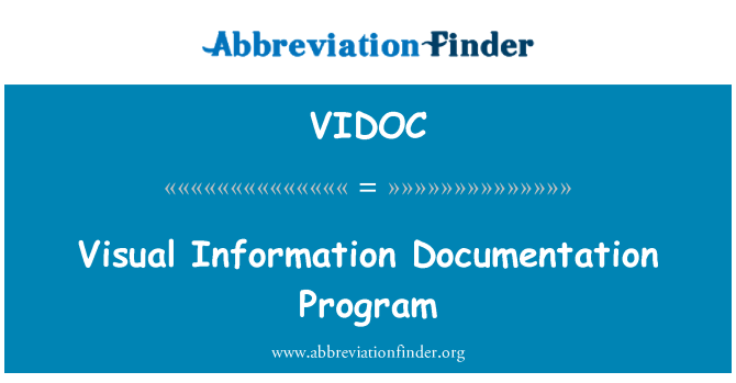 VIDOC: Vizuális információt dokumentációs Program