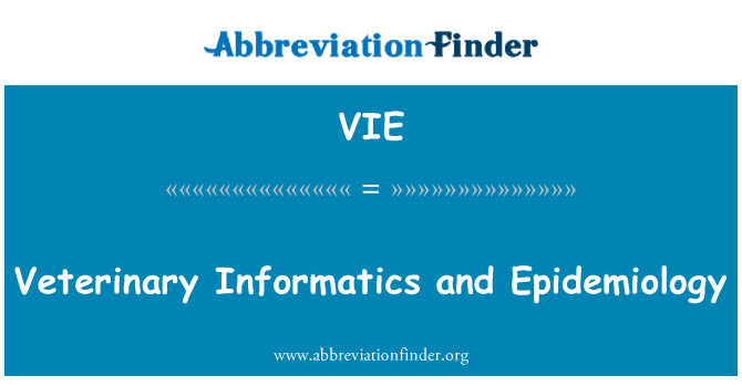 VIE: Veterinární informatiky a epidemiologie