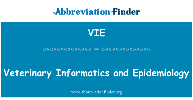 VIE: Veterinarijos informatikos ir epidemiologijos