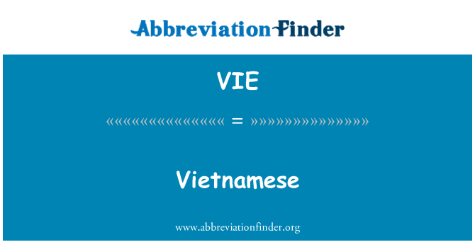VIE: 越南语