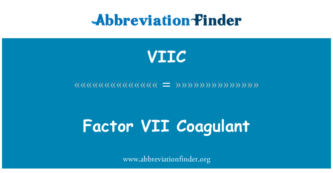 VIIC: Коагулянта фактора VII