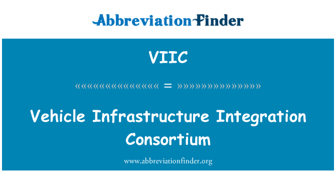 VIIC: Kenderaan infrastruktur integrasi Konsortium
