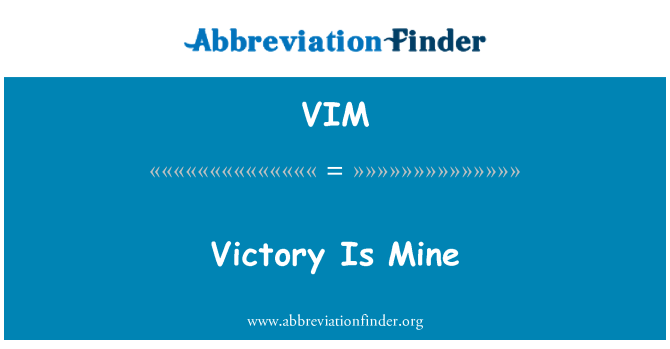 VIM: Voitto on minun