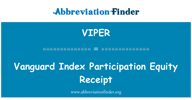 VIPER: Pelopor indeks partisipasi ekuitas penerimaan