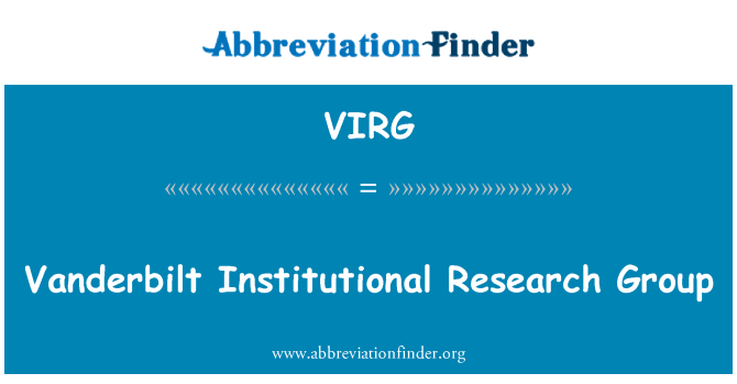 VIRG: Vanderbilt Institutional Research Group