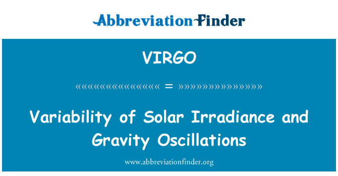 VIRGO: Variabilité Irradiance solèy ak Oscillations gravite