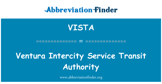 VISTA: Ventura इंटरसिटी सेवा ट्रांजिट प्राधिकरण
