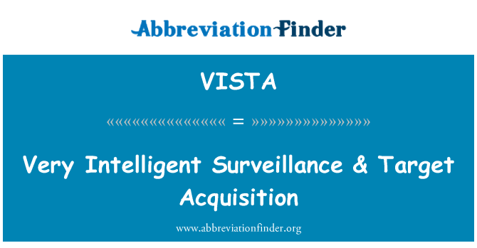 VISTA: Sorveljanza intelliġenti ħafna & akkwist fil-mira