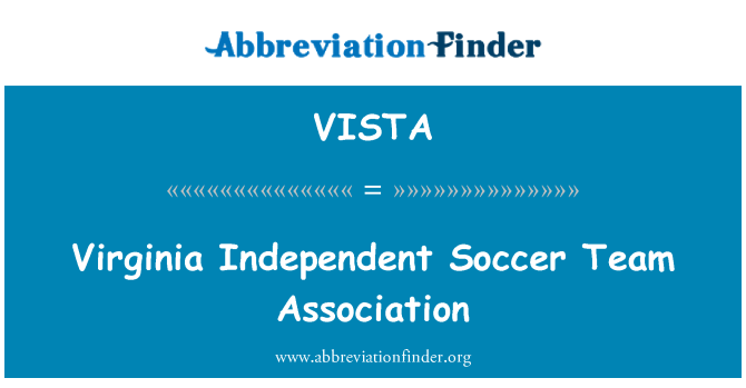 VISTA: Virginia Independent Soccer Team združenje
