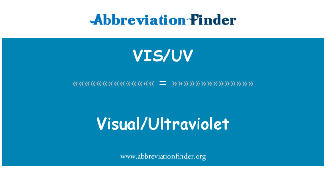 VIS/UV: Vizuální/ultrafialové