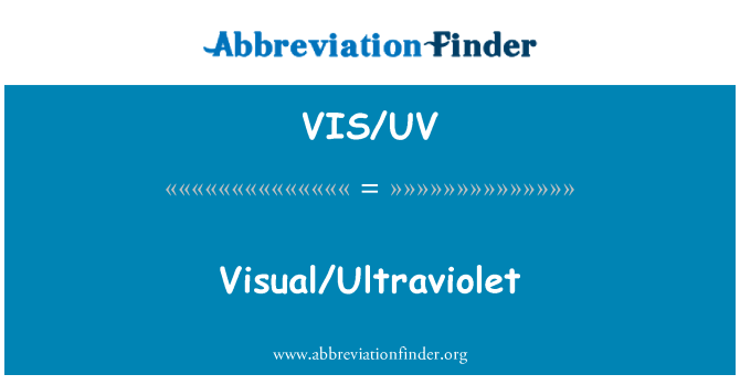 VIS/UV: Visual/סגול