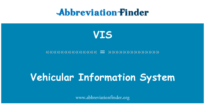 VIS: Sistem informasi kendaraan