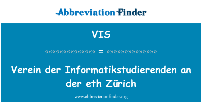 VIS: Verein der Informatikstudierenden der eth Zürich