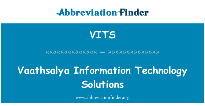 VITS: Vaathsalya řešení informačních technologií