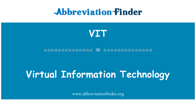 VIT: Virtuálne informačných technológií