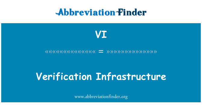 VI: Verification Infrastructure