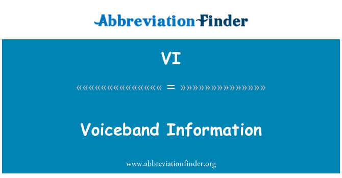 VI: Voiceband informacija