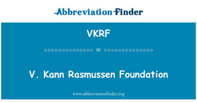 VKRF: V. มูลนิธิ Kann Rasmussen