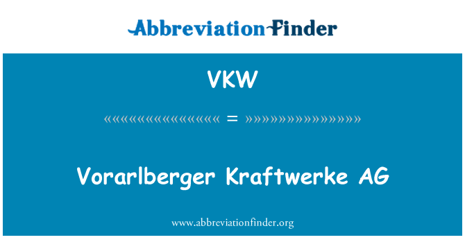VKW: Vorarlberger Kraftwerke AG