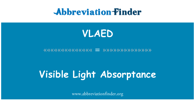 VLAED: Viditelné světlo Absorptance