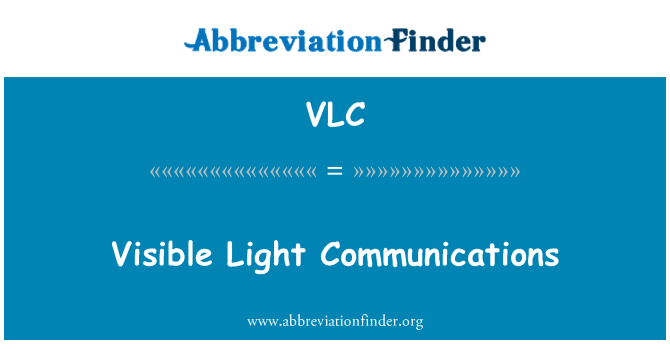VLC: مرئی روشنی مواصلات