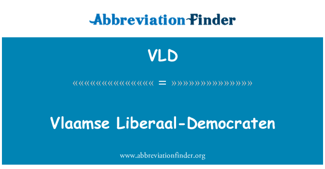 VLD: 플랑드르의 Liberaal-Democraten