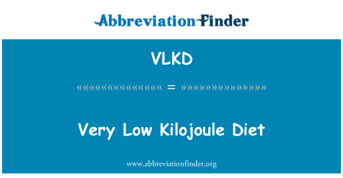 VLKD: Dieta muy baja en kilojulios