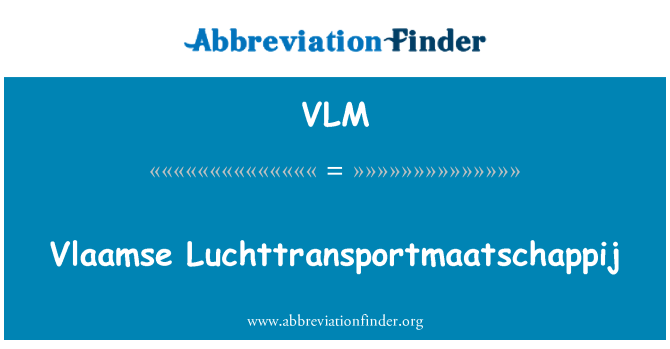 VLM: Vlaamse Luchttransportmaatschappij