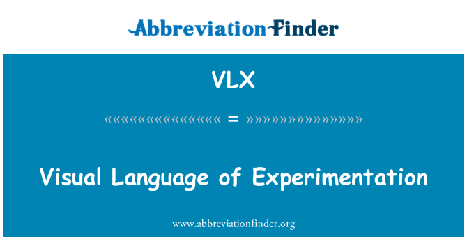 VLX: Llenguatge visual d'experimentació