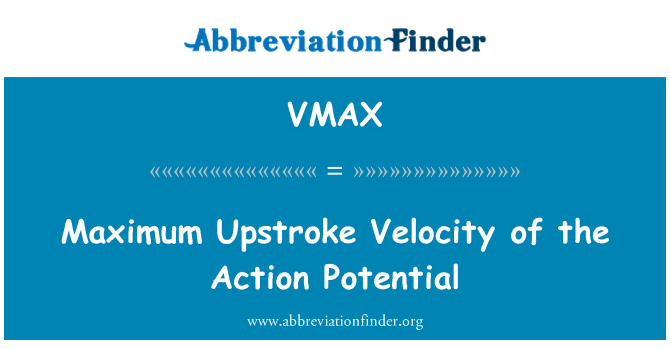 VMAX: Hitrost največja Upstroke morebitnih ukrepov