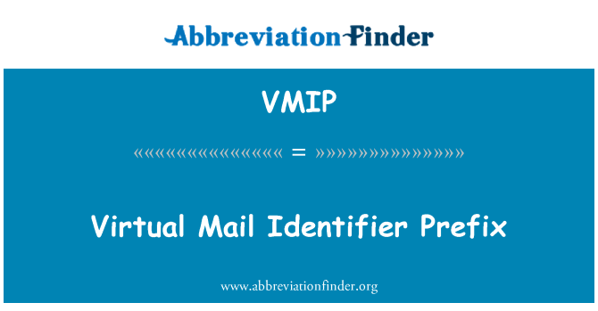 VMIP: Virtual Mail predpono identifikatorja