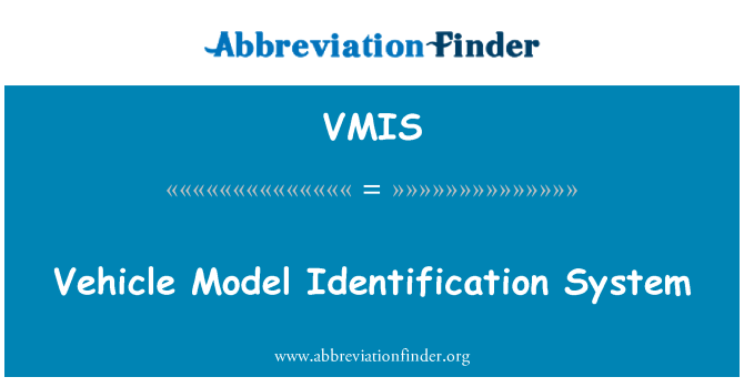 VMIS: Systeem van de identificatie van de Model van het voertuig