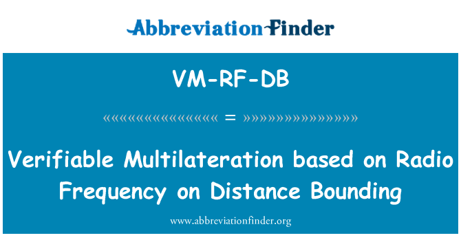 VM-RF-DB: Multilateration verifikabbli bbażati fuq il-frekwenza tar-radju fuq distanza madwar