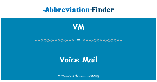 VM: ध्वनि मेल