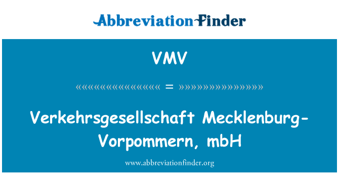VMV: Verkehrsgesellschaft--Occidentale, mbH