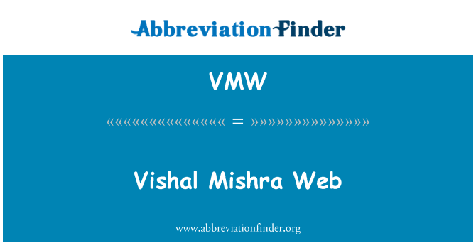 VMW: Vishal Mishra Web