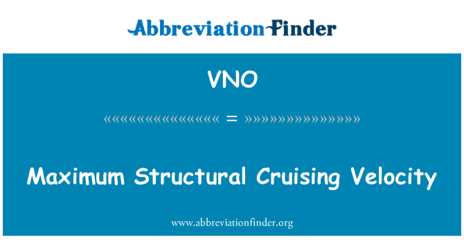 VNO: Maximális strukturális cirkáló sebesség