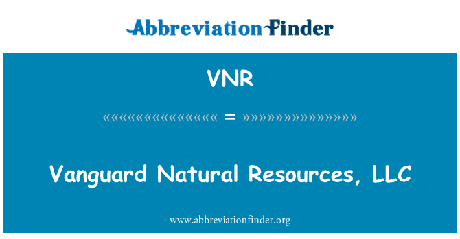 VNR: Recursos naturais de vanguarda, LLC