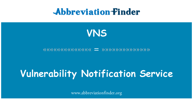 VNS: Serviço de notificação de vulnerabilidade