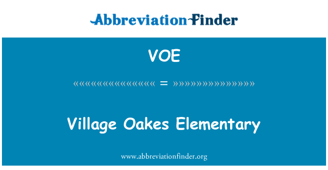 VOE: Vesnice Oakes elementární
