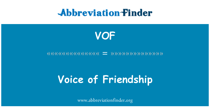 VOF: Voix de Amitié