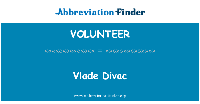 VOLUNTEER: Vlade Divac