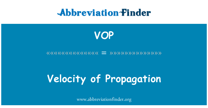 VOP: Velocità di propagazione