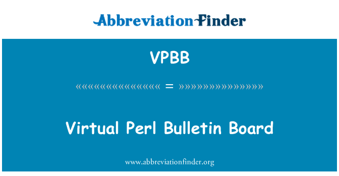 VPBB: Virtuaalne Perl teadetetahvel