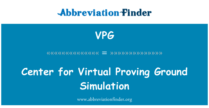 VPG: Senter for virtuelle Proving Ground simulering