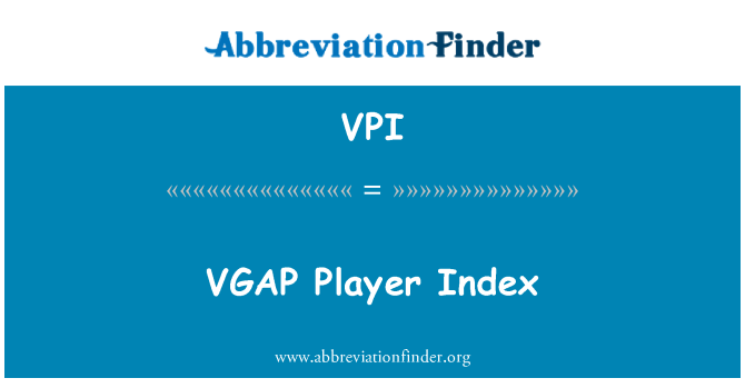 VPI: VGAP pemain Indeks