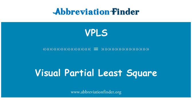VPLS: Visual gedeeltelijke Least Square