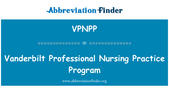 VPNPP: Vanderbilt profesjonell Nursing Practice Program